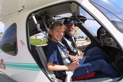 Young Eagle in Airplane